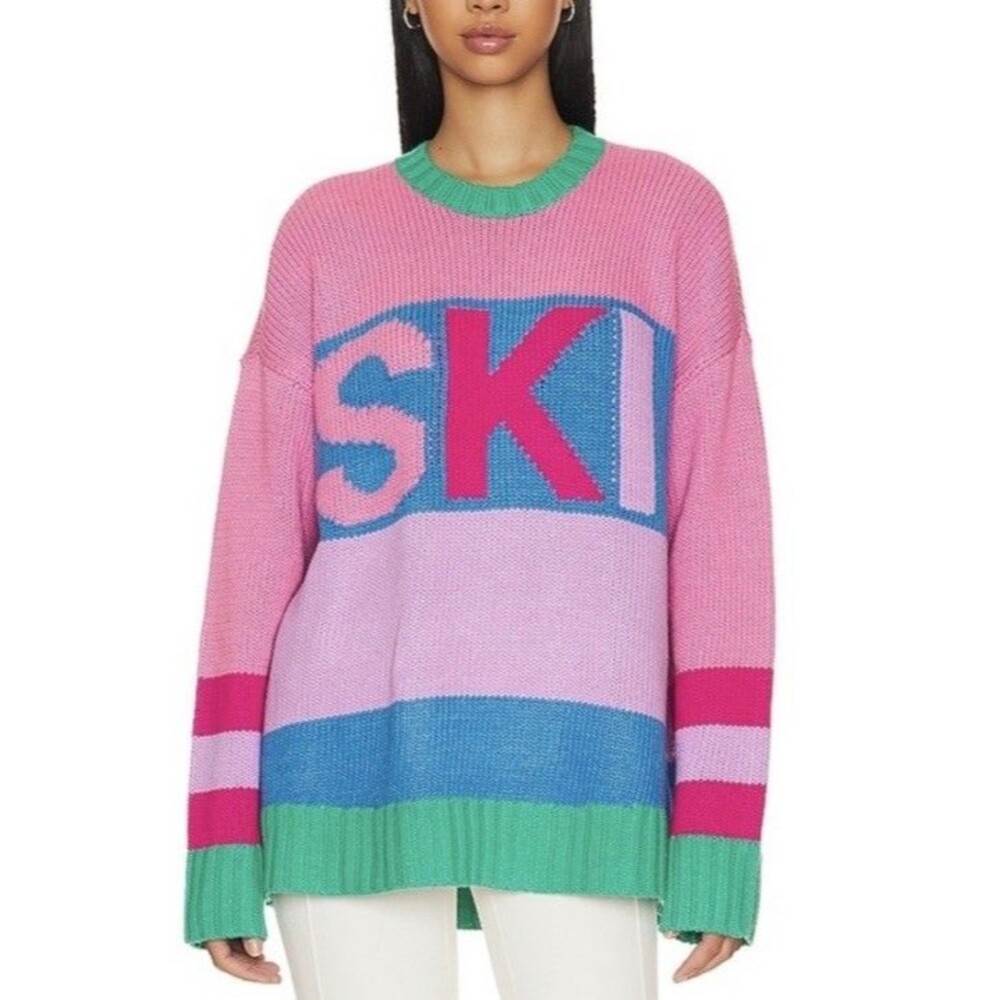 Show Me Your Mumu Pink Ski In Oversized Sweater Size L/XL